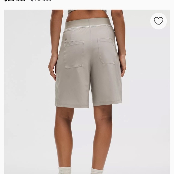 Lululemon Swift Relaxed Shorts 9” with zipper Pickets Cream - Picture 4 of 10